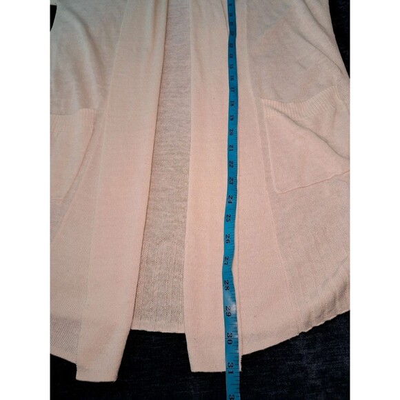 J.Crew Linen Blend Open Cardigan Long Sleeves White Pockets L5624 Size S - Picture 8 of 9